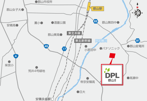 DPL郡山Ⅱ地図