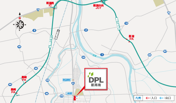 DPL新潟南地図