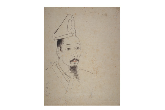 「三条西実隆肖像紙形」土佐光信筆・1501年（東京大学史料編纂所所蔵）実隆は和歌、絵画、茶道に熟達し、当時の文化プロデューサーとして活躍した。